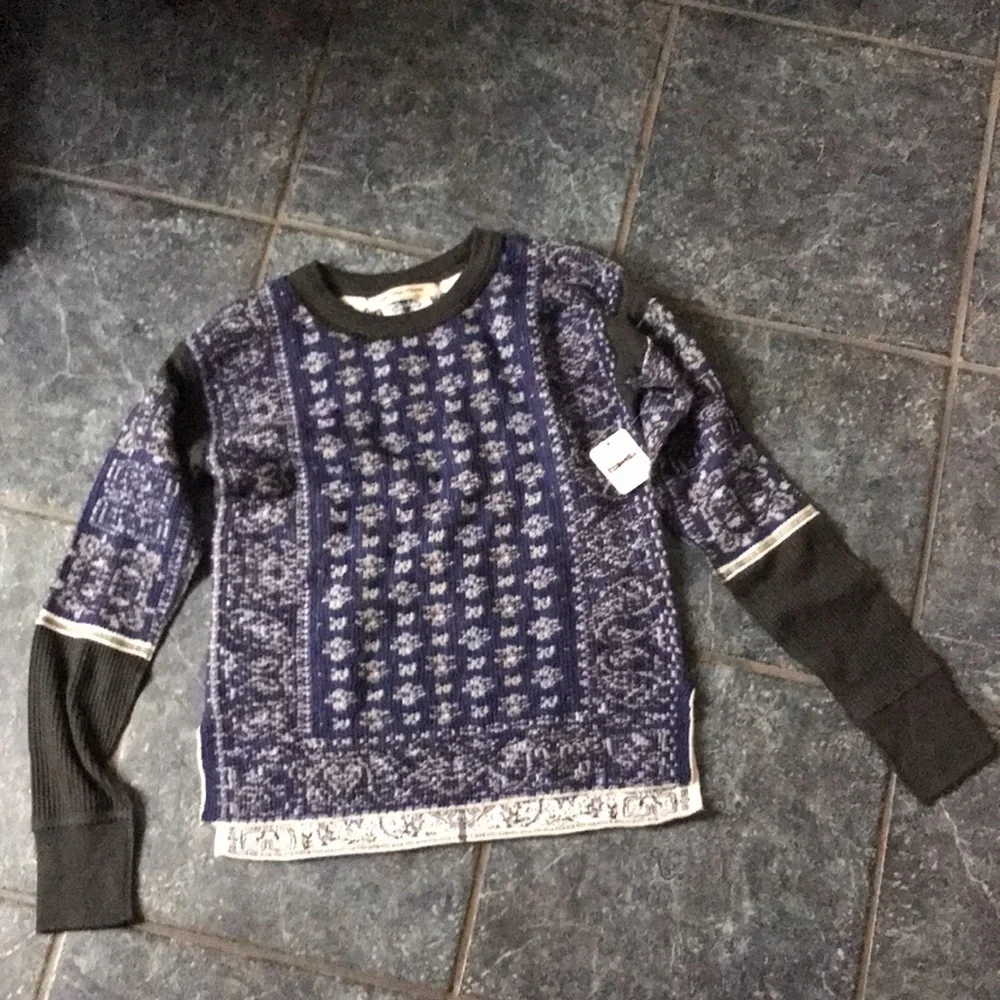SALE NWT We the Free Stevie Layering Top  XS Blue